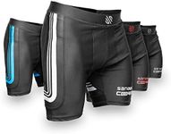 Sanabul Core Compression MMA Shorts Wrestling Jiu Jitsu No Gi BJJ Shorts for Men, White, Medium