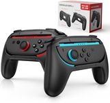 Lmcpa Joy-Con Grips for Nintendo Switch 2 (2025), Ergonomic Anti-Slip Handle Kit Accessories for Switch New Gen 2025 Joy Cons Controller, 2 Pack (Black)