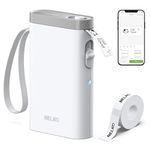 Nelko Label Maker Machine with Tape, P21 Portable Bluetooth Label Printer, Wireless Handheld Sticker Maker Mini Label Makers with Multiple Templates for Organizing Storage Barcode Office Home, White