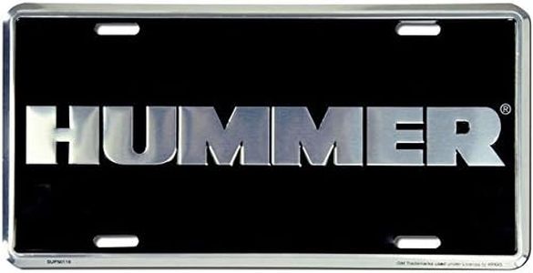 Signs 4 Fun Parody License Plate - Hummer Black - 12” x 6” Decorative License Plate Wall Decor - Decoration Plate Man Cave + Garage - Made in The USA