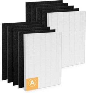 Replacement Filter A Compatible with Winix 5300,5300-2,6300,6300-2,C535,P300 PlasmaWave Air Purifiers.Compare to Winix 115115.2 True HEPA Filters + 8 Acitivated Carbon Filters
