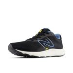 New Balance Men's 520 V8 Running Shoe, Black/Blue Laguna/Ginger Lemon, 9 UK Wide