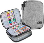 ProCase Crochet Hook Case (up to 6.5 Inches), Travel Organizer Zipper Bag for Various Crochet Hooks, Circular Knitting Needles and Other Accessories (NO Accessories Included) -Grey