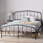 Zinus Full Bed Frame - Heidi Metal Platform Bed Frame with Headboard and Footboard - Steel Mattress Foundation, No Box Spring Needed, Underbed Storage Space, 5 Year Warranty, Black, Full