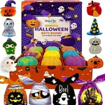 Halloween Bath Bombs for Kids with Toys Inside - Organic Bubble Bath Fizzies with Surprise Halloween Gifts and Treat Bags. Gentle and Kids Friendly Bubble Bath Fizzy, Trick or Treat for Boy and Girls