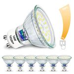 Unikcst GU10 LED Bulbs Dimmable 10W Cool White Spotlight Replaces 100W Halogen Bulbs 1050lm 6000K LED Spot Lights 240V No Flickering,Pack of 6
