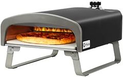 Q Pizza Outdoor Pizza Oven, Portable Gas Pizza Oven with 13x13in Pizza Stone for Outside Cooking, Backyard Pizza Maker, Pizza Accessory Ideal for Outdoor Kitchen and Party, Great Gift