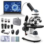 Crspexil 40X-2000X Microscopes for Kids Students Adults, with Microscope Prepared Slides 30p, 2.0 mp Camera, Microscope Accessories, Phone Adapter, Microscopes for School Laboratory Home Education