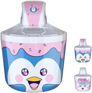 1.2 Quart Penguin Electric Ice Cream Maker Machine for Kids – Best Countertop Ice Cream Machine for Homemade Soft Serve, Sorbet, Gelato, Frozen Yogurt – Fun & Easy Desserts for Families, Easy To Clean