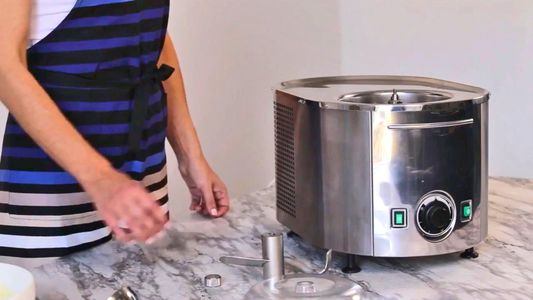 Musso Mini Lussino Ice Cream Maker – Compact Stainless Steel