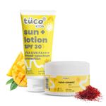 Tuco® Kids Sunscreen Lotion (100ml) & Sunscreen Cream (50gm) | Combo Pack of 2 | Safe for Kids and Baby | UVA/UVB PA++++ | Broad Spectrum | Benzophenone- 3 and Avobenzone Free | Ages 2-5, 5-10, 10-15 | 150 gm |
