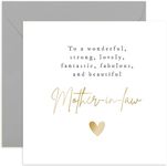 Old English Co. Special Birthday Card for Mother-in-law - Well Done Card for Her - Mother-in-law Congratulations Card for Her - Wedding Day Thank You Card | Blank Inside Envelope