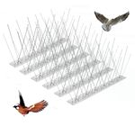 Homo Trends 6PCS Bird Spikes, Anti Pigeon Spikes, Fence Spikes, Bird Repellent Devices, Bird Spikes for Pigeons Cat Magpie Squirrel Seagull Deterrent, Bird Scarers for Gardens Roofs Balcony