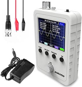 AUKUYEE Oscilloscope - 2.4"TFT Handheld Digital Oscilloscope Kit, Mini Portable Multimeter Oscilliscope Audio Scope Tester, with BNC-Clip Cable Probe, 9v Battery Clip