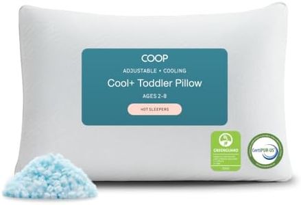 Coop Home Goods Cool+ Adjustable Cooling Toddler Pillow, 13x19, Cooling Gel Memory Foam Kids Pillow for Ages 2+, Customizable Loft, Breathable, Washable Cover, Childproof Zipper, Small Cooling Pillow