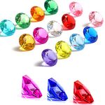 KangRuiZhe 100 PCS Acrylic Crystal 20mm Round Diamond Crystals Treasure, Chest Hunt Party,Vase Fillers, Event, Wedding, Birthday Decoration Favor. (100)