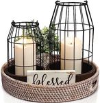 Rustic Farmhouse Lantern Decor Set 