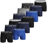 Björn Borg 12-Pack Essential Boxer Shorts(Multi Color, Soft Cotton,Large Leg Length)