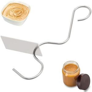 WANJIASHANXUAN Peanut Butter Stirrer Tool Set - Effortlessly Mixes Nut Butters, Perfect for Breads, Cakes & Cookies - Includes Scraper - Premium Kitchen Essential for Delicious Salads Tool