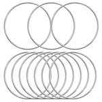 10 Pcs 4 Inch Metal Rings for Craft Silver Hoops Floral Macrame Hoops Rings for DIY Crafts Macrame Dream Catcher Supplies(Silver,4 inch)