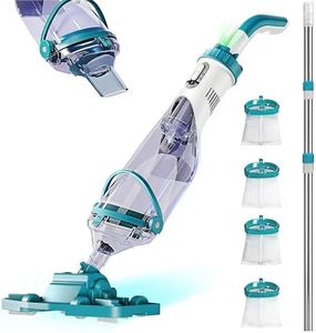 2025Upgraded Cordless Pool Vacuum for Above Ground,LED Display&11.5" Wider Head,Handheld Pool Spa Vacuum Cleaner for Inground Pools Hot Tub,Rechargeable,up to 19.5 GPM for Leaves,Debris,Shallow Steps