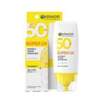 Garnier Super UV Invisible Serum Sunscreen SPF 50 PA++++ UVA/B for Broad Spectrum | Lightweight with Vitamin C | No White Cast | For All Skin Types (Oily, Dry, Acne-prone) | For Men & Women 30ml