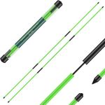 Uniclife 2 Pack Golf Alignment Sticks 120 cm Collapsible Golf Alignment Practice Rods for Aiming Putting Portable Golf Training Aid Full Swing Trainer Posture Corrector with Clear Storage Tube