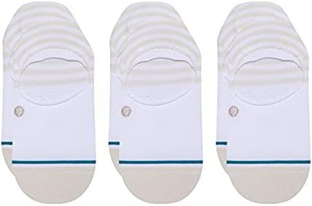 Stance Womens Sensible II Series No Show Socks - 3-Pack (White, Medium)