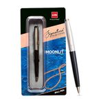 Cello Signature Moonlit Ball Pen | Blue Ink | 1 Ball Pen | White Gold, Gold and Black Finish | Premium Metal Pens for Office Use | Stylish Gifts for Men & Women | Corporate Gifting