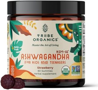 Ashwagandha KSM-66 Gummies for Kids & Teens - Pure Organic Root Extract Ayurvedic Supplement Gummy - Focus Mood Support Increase Energy Strength 600mg of Natural KSM66 for Superior Absorption