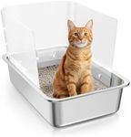 Eosarcu Cat Litter Box Pee Shields, High Sided Litter Box Splash Guard, Seamless Urine Leakage Enclosure for Open Top Litter Pan 14.57×10.63in (3Pcs)- Litter Box Not Included