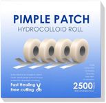ZELIER Pimple Patches for Face (2500 Count) | Cut-to-Size Hydrocolloid Roll Tape | Absorb Gunk & Fast Healing, Shrinks Zits & Blemishes | Acne Patches for Face | Zit Patches for All Size Acne