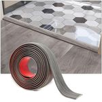 Art3d Self Adhesive Vinyl Floor Transition Strip,Laminate Floor Strip Floor Flat Divider Strip for Joining Floor Gaps,Carpet Threshold Transition,Floor Tiles（10 FT, 1.57in, Gray）