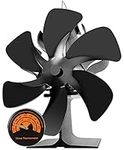 Wood Stove Fan Log Burner Fan Wood Burner Fireplace Fan Big 6 Blades Fan Heat Powered Eco Fireplace Fans Silent for Home Wood Burning/Log Burner/Fireplaces