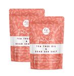 CalmGenix Foot Soak with Tea Tree Oil & Dead Sea Salt | Helps Treat Nail Fungus and Athletes Foot, Foot Spa Bath | Foot Moisturiser & Deodorizer Feet Soak | Exfoliating Foot Soak – Double Pack