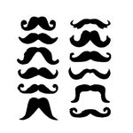 12 Pcs Fake Moustache,Mustache Fancy Dress,Stick On Mexican False Moustaches,Adults Kids Black Beards and Eyebrows,moustache Mustaches Sideburns Goatee Set,CowboyCostume Accessories Moustach Party (B)