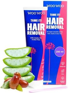 WooWoo Tame It! Natural Intimate Hair Removal Cream - Painless Vegan Hair Remover For Sensitive Skin - Depilatory For Genitals, Bikini, Legs & Bum - Women In-Shower Cream With Aloe Vera - 200ml