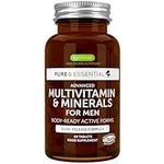 Multivitamin & Minerals for Men, Enhanced with Lycopene, Methylated B-Vitamins, Zinc & Vitamin D3, Clean Ingredients, Slow Release, Energy & Heart Health, 60 Vegan Tablets by Igennus