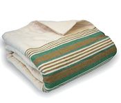 YAFA® Premium Cotton Flannel Blanket, Extra Long King Size 102x105 Inches, Soft, Warm, Comfortable Flannel Throw, Home and Hospital Flannel Blanket (Green Stripe, King-102"x105")