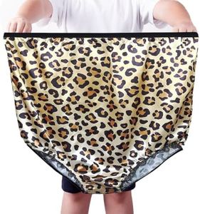 JK-GMTE Joke Gag Gift Big Mom Undies Funny Underwear for Women, Men Halloween Christmas Bride Wedding Game, Leopard