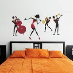 Rawpockets 'Music Band' Wall Sticker (PVC Vinyl, 1 cm x 70 cm x 145 cm)