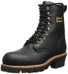 Chippewa Women's 8" Waterproof Insulated Steel Toe EH L73050 Logger Boot, Black, 9