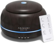 ASAKUKI Essential Oil Diffuser 300ML Aromatherapy Humidifier with 7-Color Light, Small Home Diffuser and Perfect for Relaxation-Brown Wood