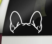 Frenchie Decal | Frenchie Ears Decal | French Bulldog Car Decal Sticker | French Bulldog Decal Bumper Sticker Window Laptop Tumbler Decal | 6" x 4" Size | Made in USA