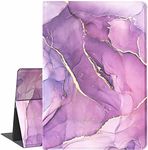 Feams Case for iPad 9th/8th/7th Generation Case, PU Leather iPad 10.2 Case 2021 2020 2019 Flip Stand Cover with Auto Wake/Sleep for iPad 9th/8th/7th Gen 10.2 Inch 2021 2020 2019 Tablet, Purple Marble