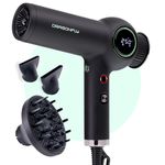 MINT Dragonfly Ionic Hair Dryer with Diffuser | Lightweight Professional Hair Dryer | Smart Negative Ion Hair Dryer | High Speed Hair Dryer | Brushless Hair Dryer Ionic Blow Dryer | Low EMF