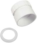 Danco 94041 Trap Adapter with Nut and Washer, Slip Joint, PVC, 1-1/2 in Dia, White