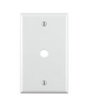 Leviton 88013 1-Gang .406 Inch Hole Device Telephone/Cable Wallplate, Standard Size, Thermoset, Box Mount, White