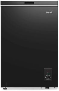 Baridi 99L Freestanding Chest Freezer With Adjustable Thermostat - Black - DH153