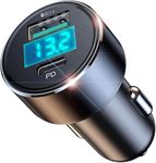 Car Charger USB C, Super Fast 32W Type C Car Adapter, Dual Port 20W USB C&12W USB Cigarette Lighter Charger for iPhone 13 12 11 Pro Max/Pro/Mini/SE XR XS X 8 7 Plus, Samsung Galaxy S22/S21/Note 20